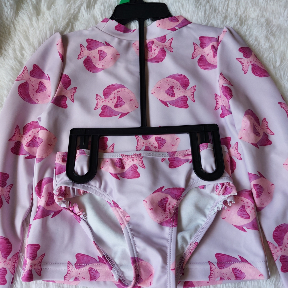 Carter's Pink Fish Pattern Rashguard - Picture 2 of 5